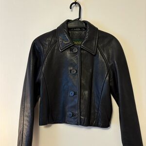 Danier Classic Black Leather Jacket